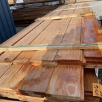 Ca. 23x Douglas wisselsponning/halfhoutsrabat, 18x190mm, lengte 13/400